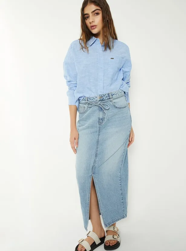 Women Striped Oversized Shirt